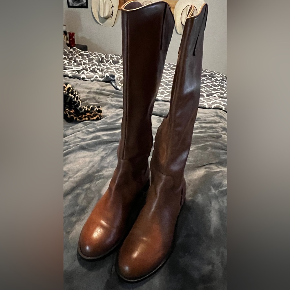 Halogen Leather Brown Keri Tall Riding Boots - size 7.5
